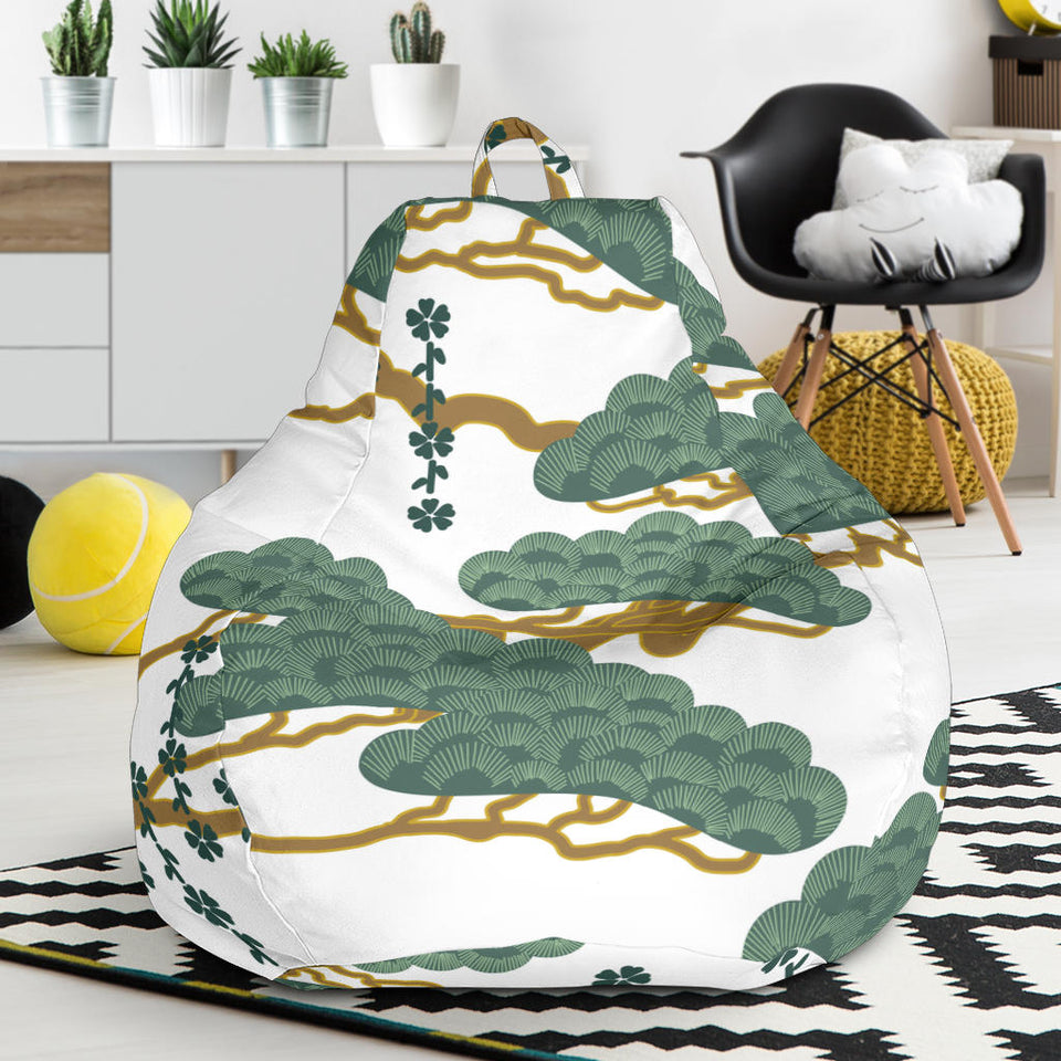Bonsai Red Sun Japanese Pattern Bean Bag Cover