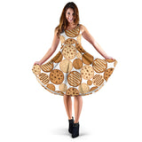 Various Cookie Pattern Sleeveless Midi Dress