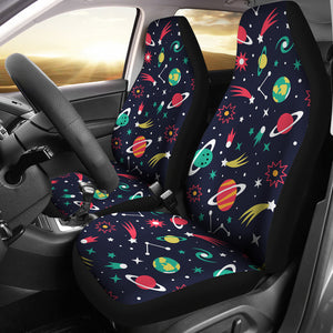 Colorful Space Pattern Planet Star  Universal Fit Car Seat Covers