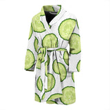 Cucumber Slices Pattern Men'S Bathrobe