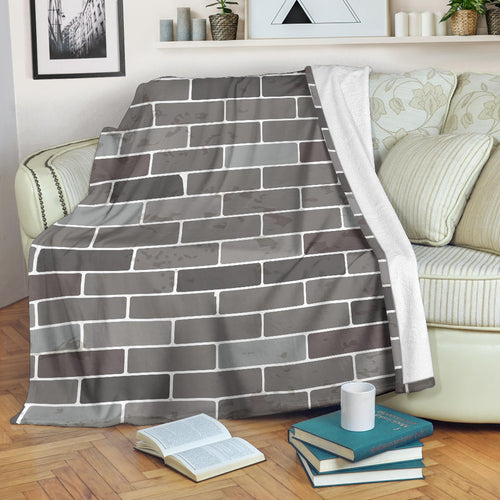 Brick Printed Pattern Print Design 05 Premium Blanket