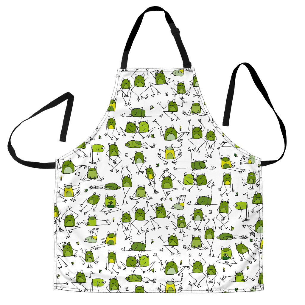 Sketch Funny Frog Pattern Adjustable Apron