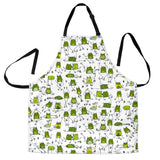 Sketch Funny Frog Pattern Adjustable Apron