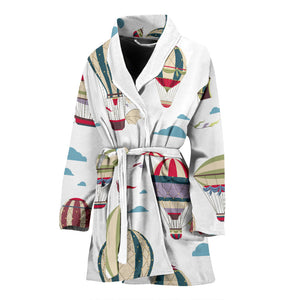 Hot Air Balloon Pattern Women'S Bathrobe