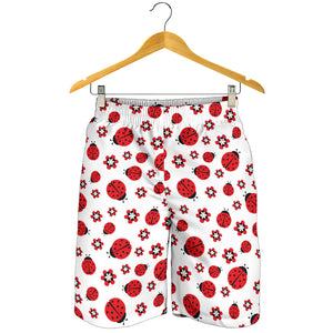 Ladybug Pattern Print Design 04 Men Shorts