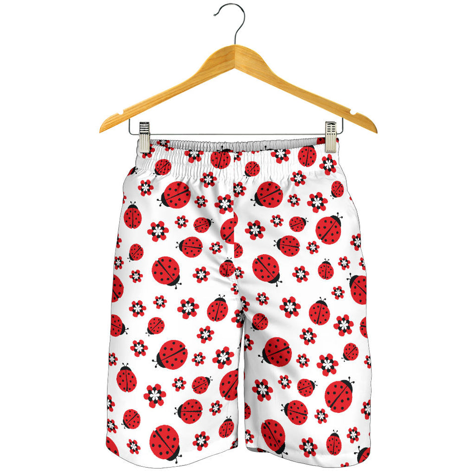 Ladybug Pattern Print Design 04 Men Shorts