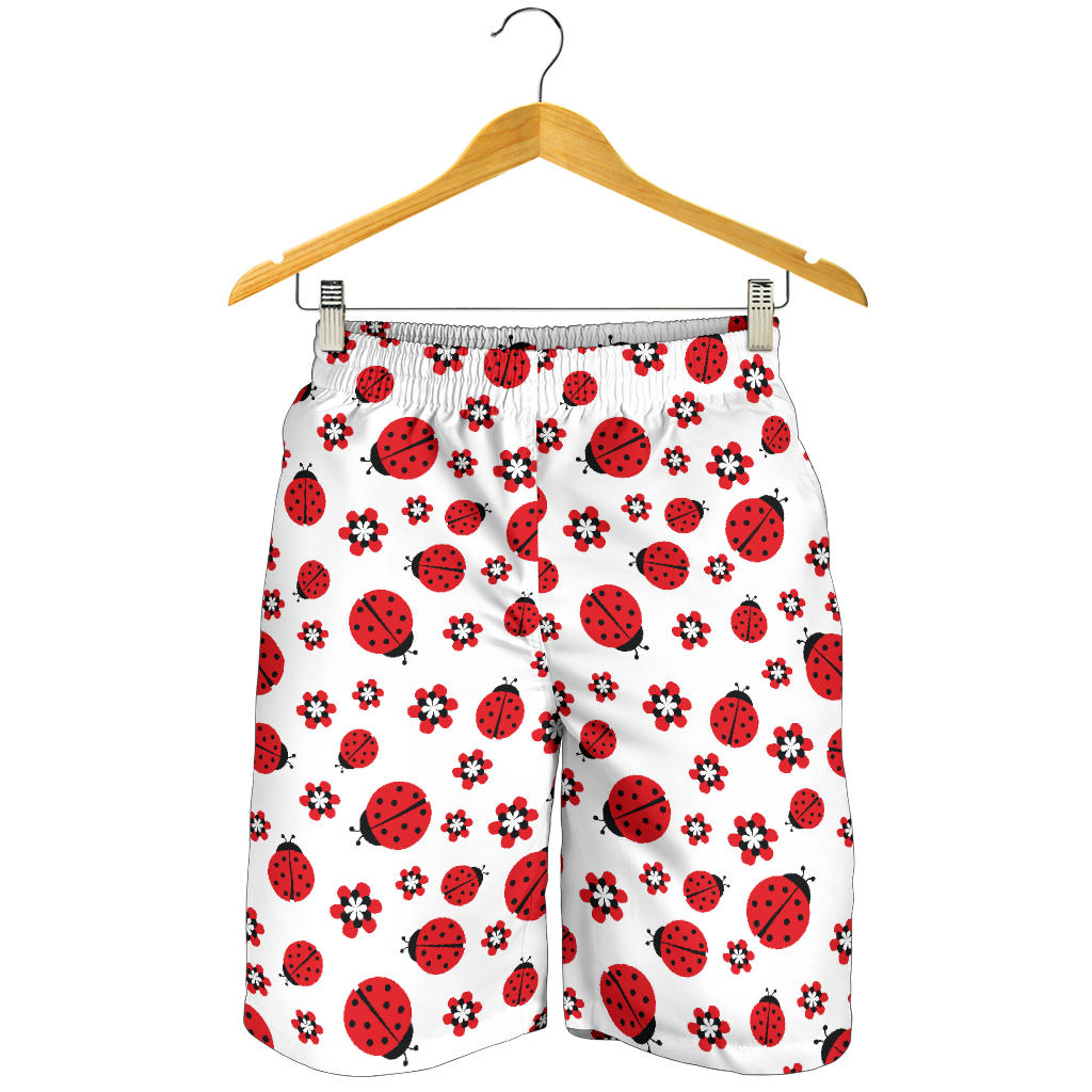 Ladybug Pattern Print Design 04 Men Shorts