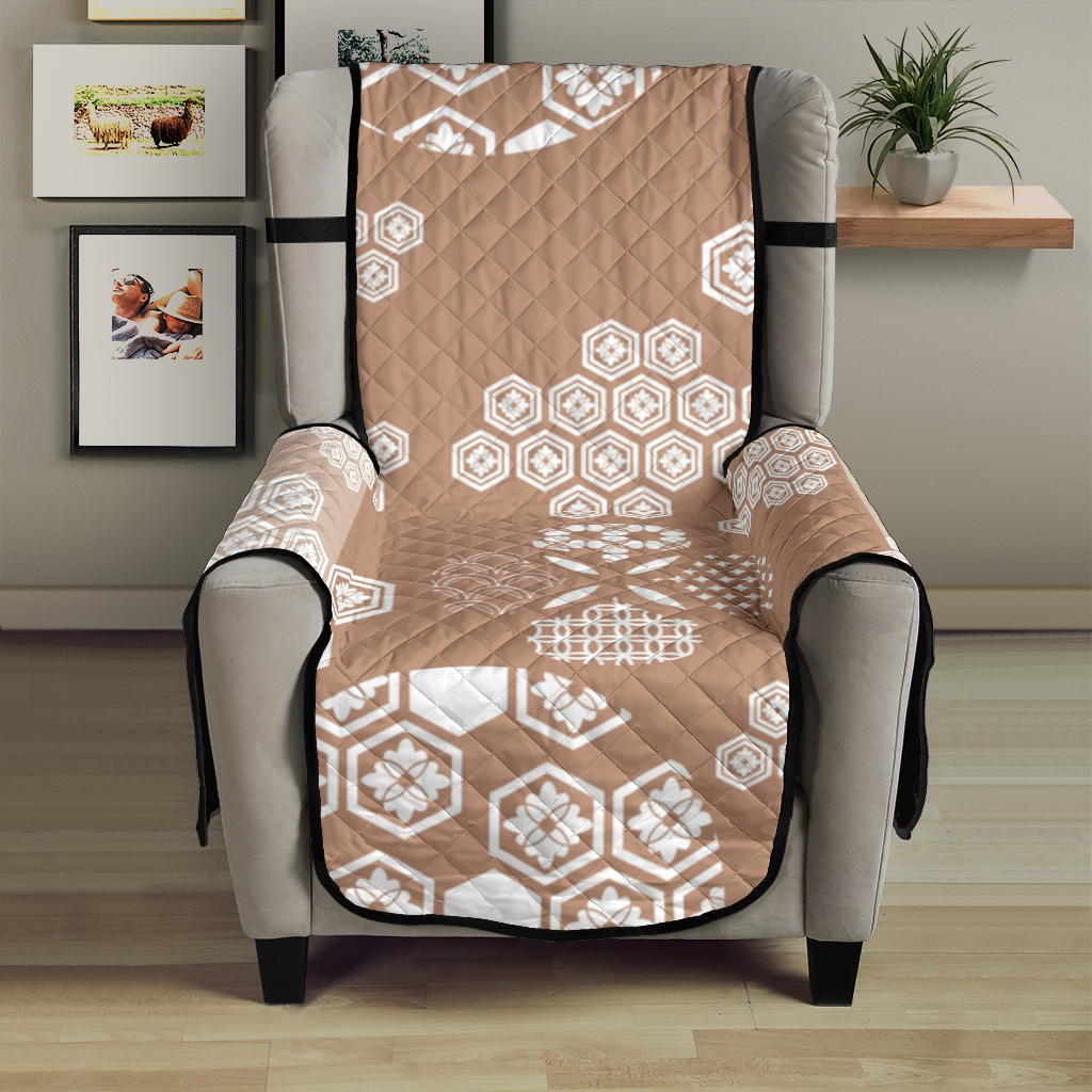Beautiful hexagon japanese  pattern Chair Cover Protector