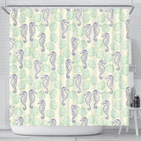 Seahorse Shell Pattern Shower Curtain Fulfilled In US
