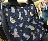 Cute Sloth Astronaut Star Planet Rocket Pattern Dog Car Seat Covers