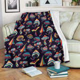 Colorful Mushroom Pattern Premium Blanket