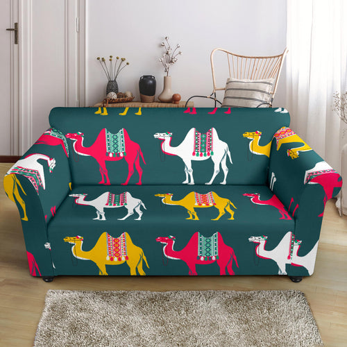Camel Pattern Loveseat Couch Slipcover