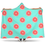 Grapefruit Green Background Hooded Blanket