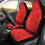 Strawberry Pattern Red Background  Universal Fit Car Seat Covers