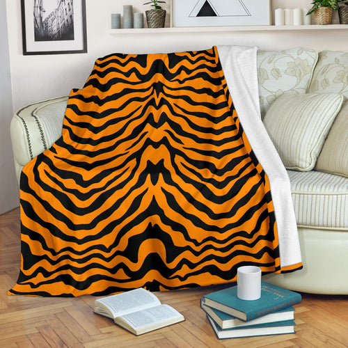 Bengal Tigers Skin Print Pattern Premium Blanket