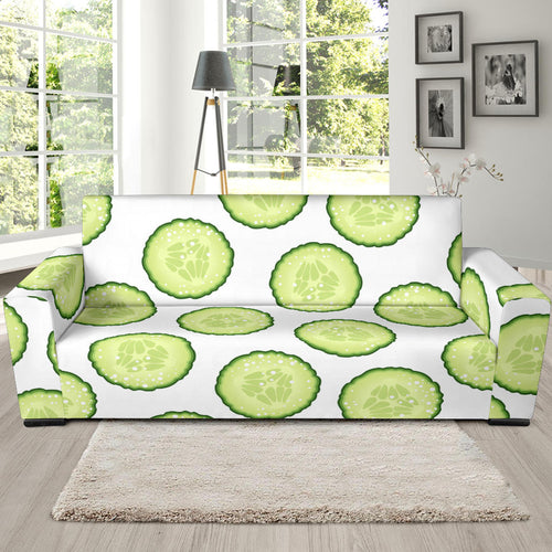 Cucumber Slices Pattern Sofa Slipcover