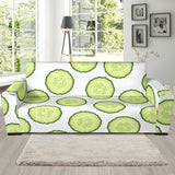 Cucumber Slices Pattern Sofa Slipcover