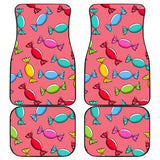 Colorful Wrapped Candy Pattern Front And Back Car Mats