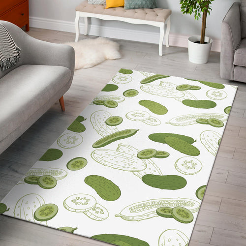 Cucumber Sketch Pattern Area Rug