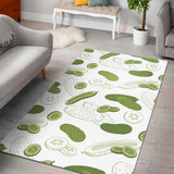 Cucumber Sketch Pattern Area Rug