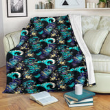 Dragon Sea Wave Pattern Premium Blanket