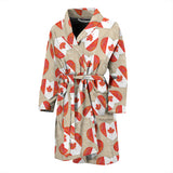 Canada Pattern Print Design 01 Men's Bathrobe