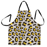 Gray Leopard Print Pattern Adjustable Apron