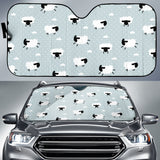 Sheep Polka Dot Cloud Pattern Car Sun Shade