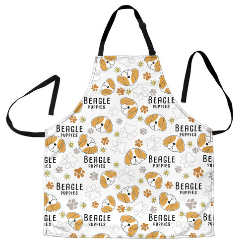 Cute Beagle Dog Pattern Background Adjustable Apron