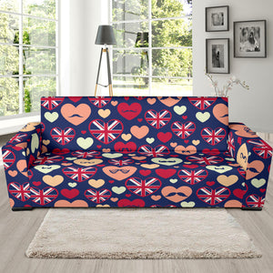 British Pattern Print Design 02 Sofa Slipcover