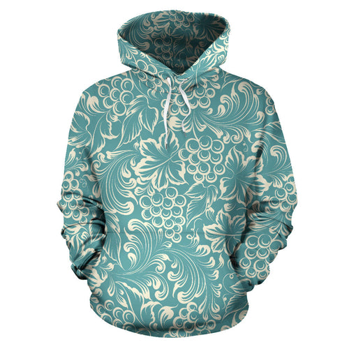 Classic Hand Drawn Grape Pattern Men Women Pullover Hoodie