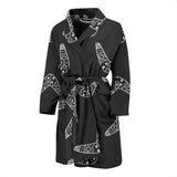 Hand Drawn Boomerang Australian Aboriginal Ornament Men'S Bathrobe