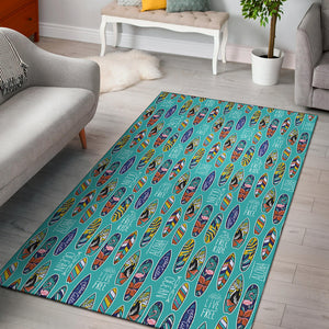 Surfboard Pattern Print Design 05 Area Rug