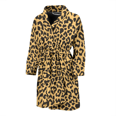 Leopard Skin Print Men'S Bathrobe