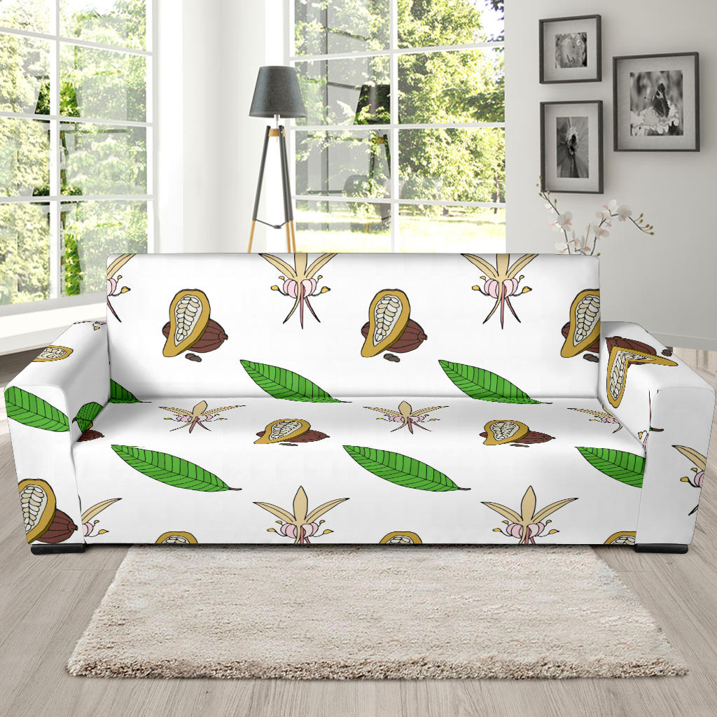 Color Hand Drawn Cocoa Pattern Sofa Slipcover