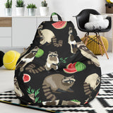 Raccoon Watermelon Pattern Bean Bag Cover