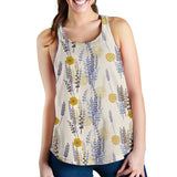 Lavender modern pattern blackground Women Racerback Tank Top