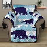 polar bear winter snow pattern Recliner Cover Protector