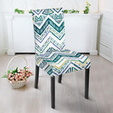 Zigzag  Chevron Paint Design Pattern Dining Chair Slipcover