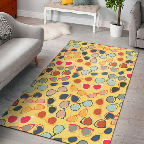 Sun Glasses Pattern Print Design 05 Area Rug