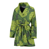Hop Pattern Hop Cone Background Women'S Bathrobe