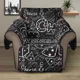 Handwritten cheese pattern Recliner Cover Protector