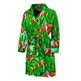 Clown Fish Pattern Print Design 01 Men's Bathrobe