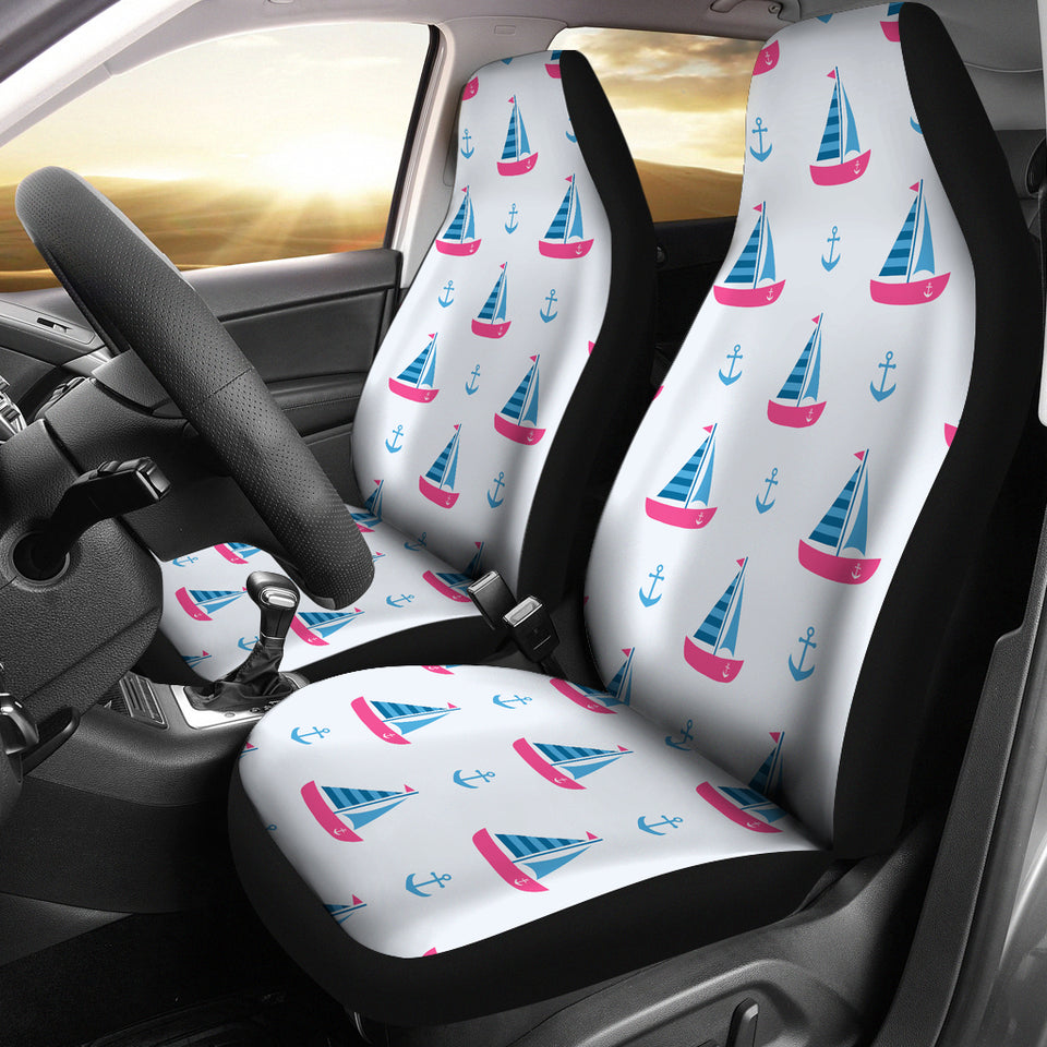 Sailboat Anchor Pattern  Universal Fit Car Seat Covers
