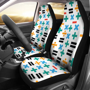 Math Pattern Print Design 05 Universal Fit Car Seat Covers