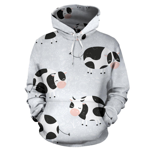 Cute Cows Pattern Men Women Pullover Hoodie