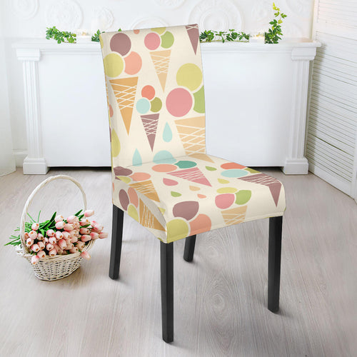 Ice Cream Cone Pattern Dining Chair Slipcover