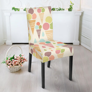 Ice Cream Cone Pattern Dining Chair Slipcover