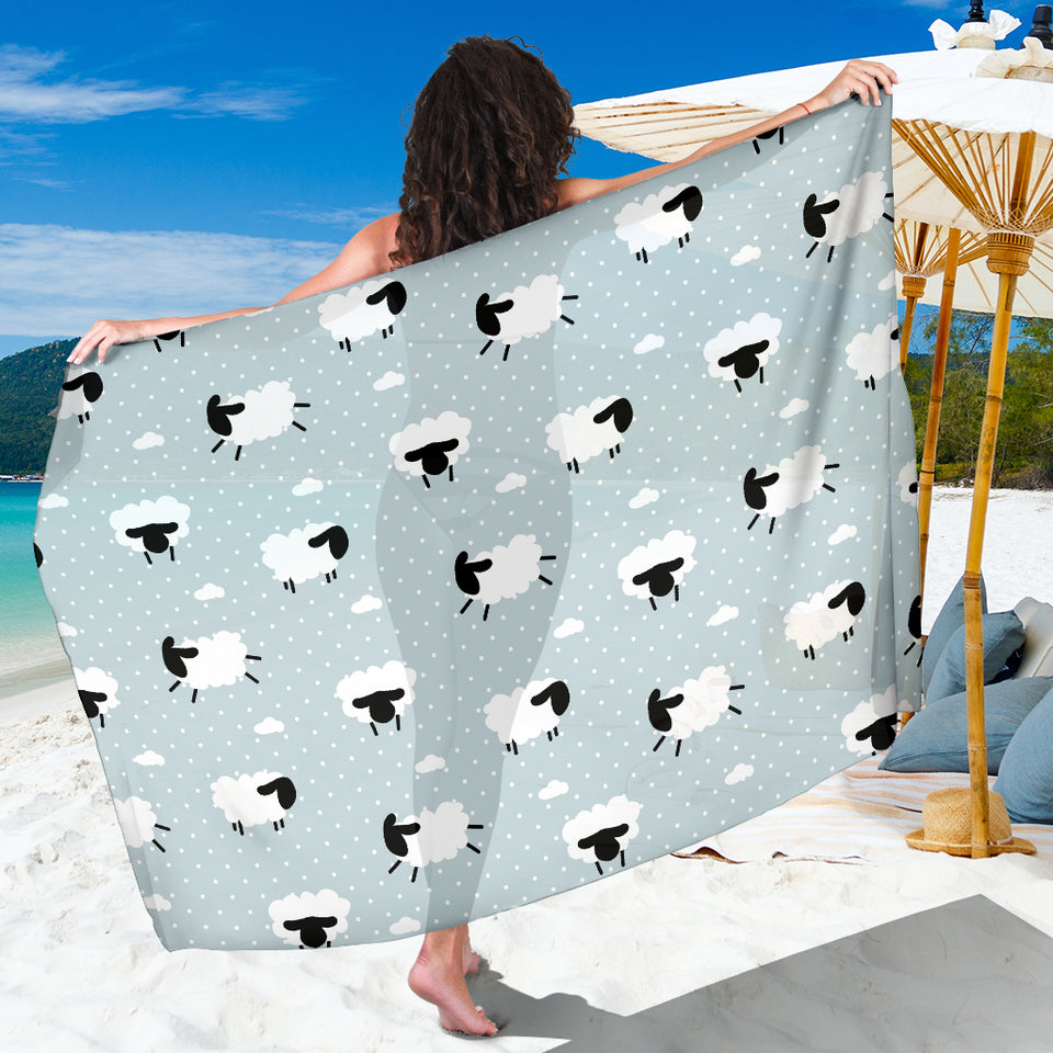 Sheep Polka Dot Cloud Pattern Sarong