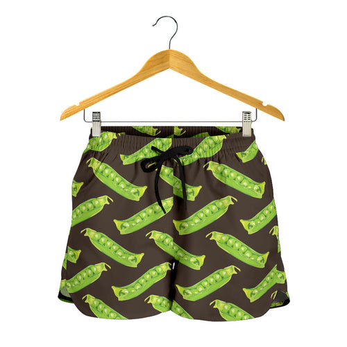 Green Peas Pattern Print Design 05 Women Shorts